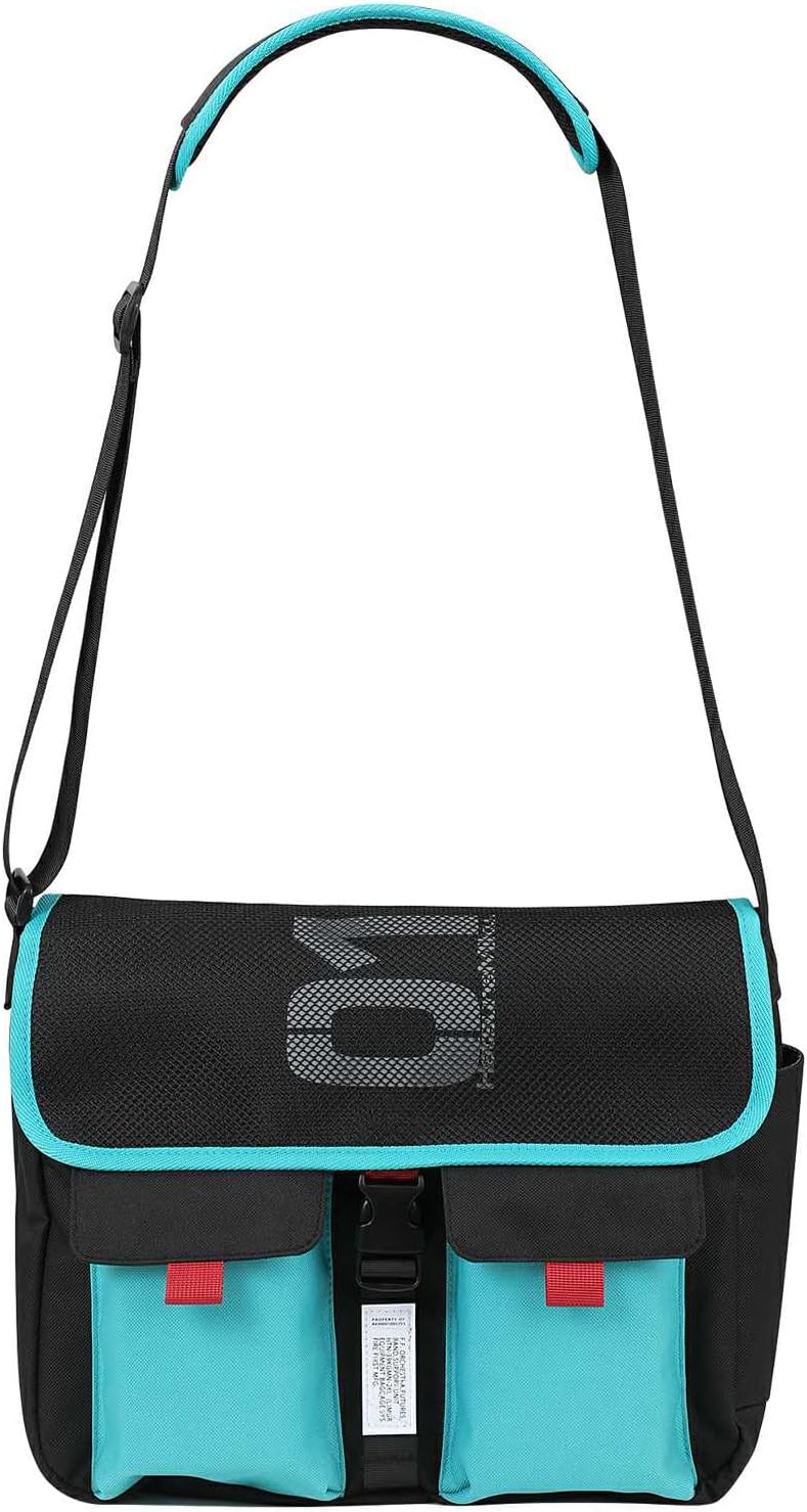 FIREFIRST x Hatsune Miku & Kagamine Rin/Len Crossbody Messenger Bag | Official Cooperation,Hatsun Miku Merch Ita Bag,Adjustable Shoulder Straps,for Travel,Concerts,Miku Cosplay