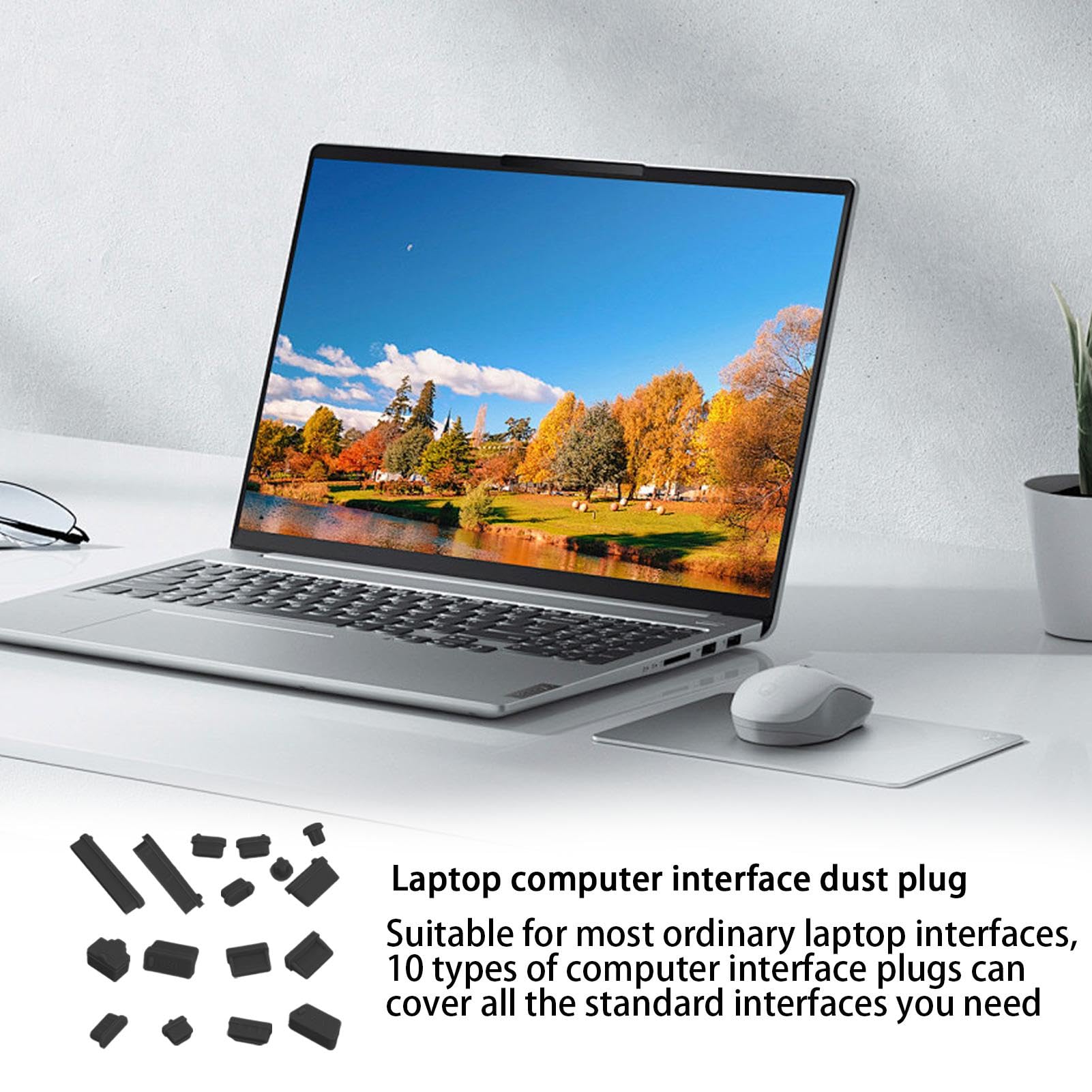 Bouchons anti-poussière USB C 16 pièces pour PC port