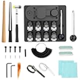 GAXPAK Ring Bender Tool, Spoon RingMaker Machine Jewelry Making Kit with Nylon Dies, Complete Ring Bending Tool Set Rings Measuring Kit Making Tool