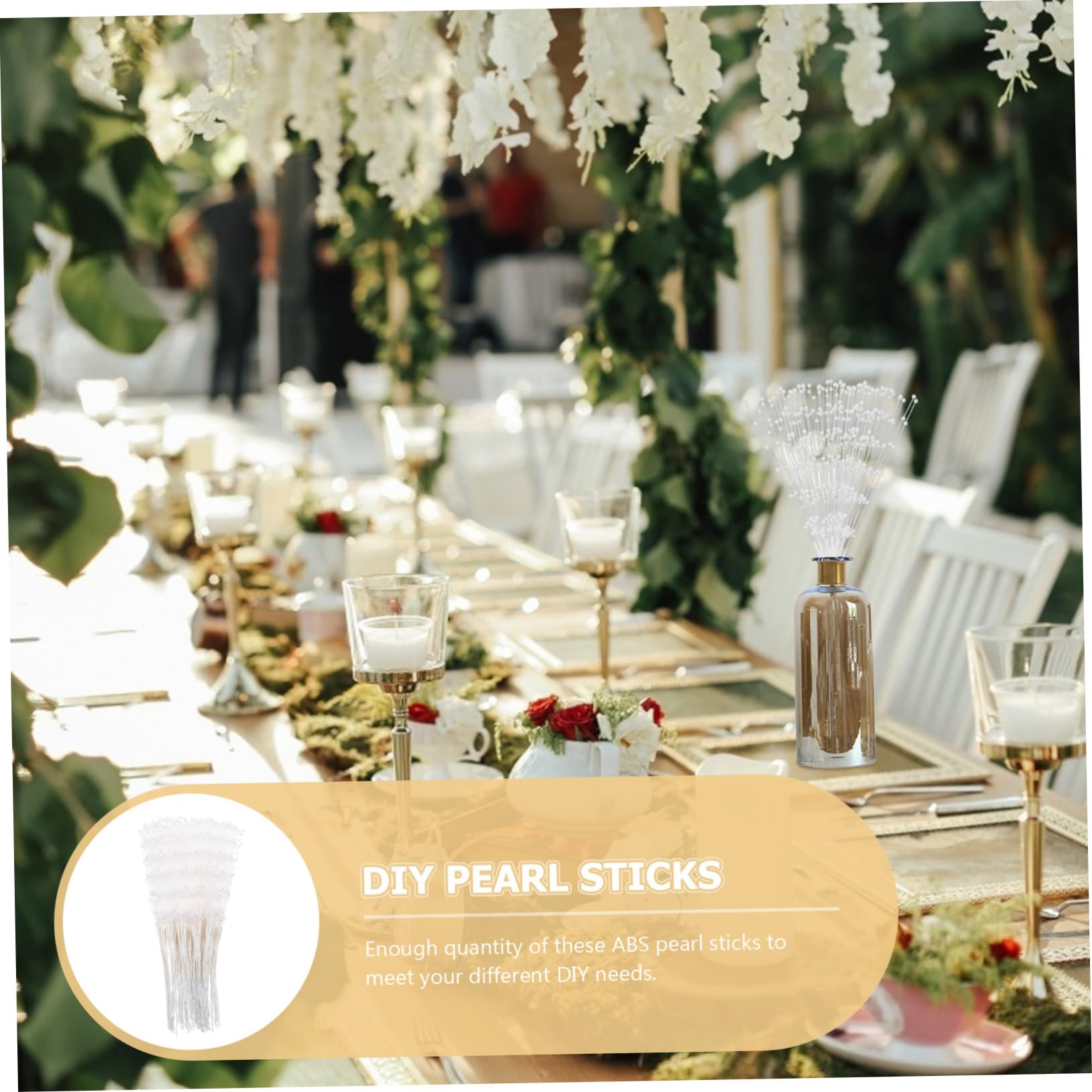 STOBOK 300stücke Hochzeitsperlen Stäbe Für Bouquets Und Dekorationen Elegante Perlenschnüre Für Hochzeiten Partys Und Kreative Bastelprojekte