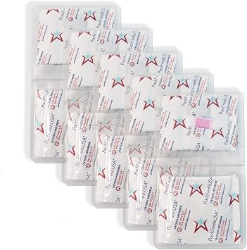 PackFreshUSA 10 Pack - 500cc Oxygen Absorber Packs - Individually Sealed - Food Grade - Non-Toxic - Food Preservation - Long-Term Food Storage Guide Included