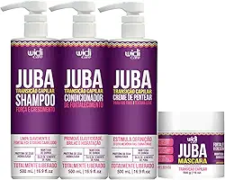 Kit Widi Juba Transição Capilar Shampoo, Condicionador, Creme Leve e Máscara