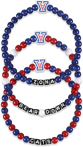 Miniatura 103 de FOCO NCAA unisex-adulto Paquete de 3 Pulseras de la Amistad con Cuentas con Logotipo de Equipo Universitario de la NCAA Oficialmente Licenciadas