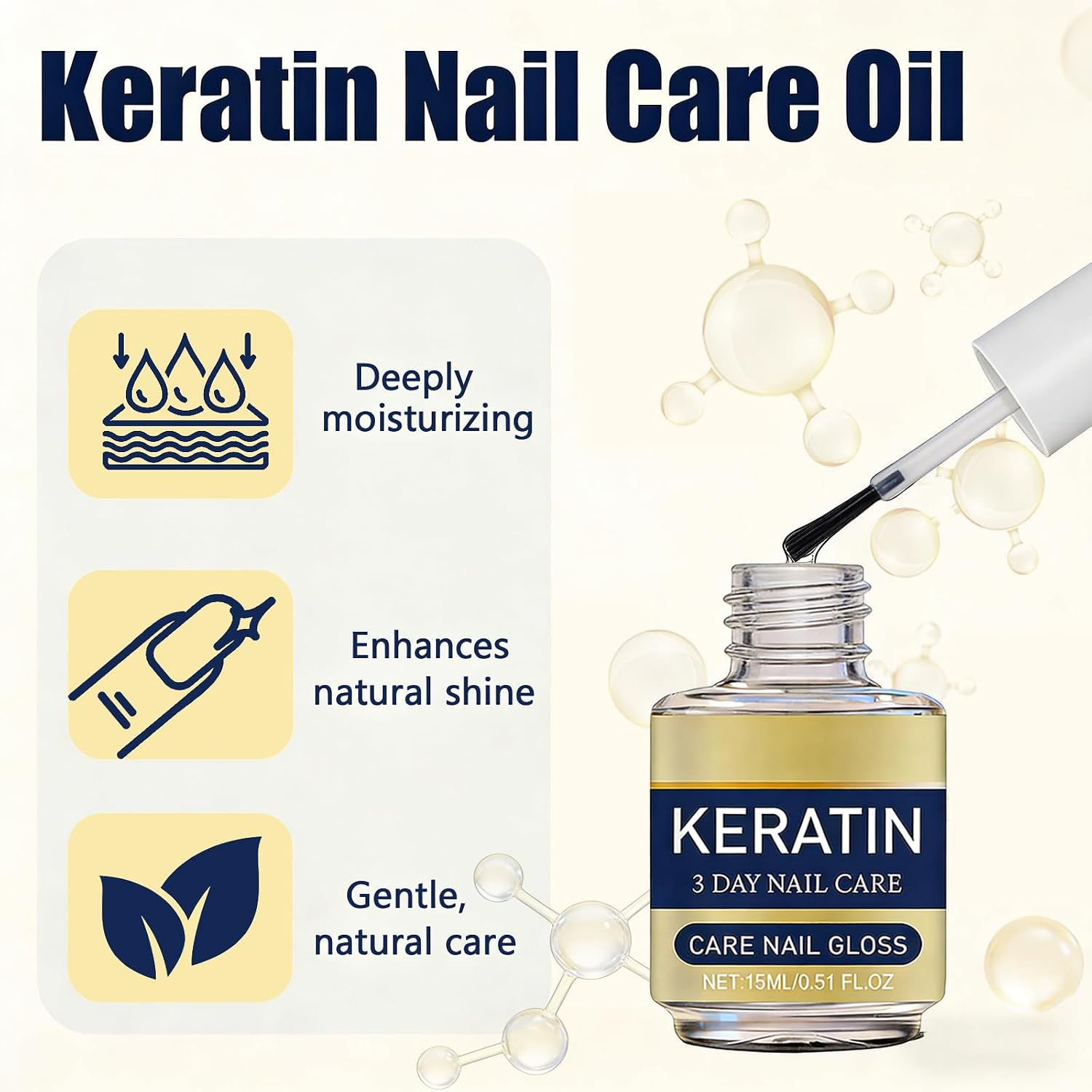 2Pcs Keratin Nail Care Oil, Keratin-Enriched Nail & Cuticle Oil, Deeply Moisturizing Cuticle Oil with Aloe Vera & Lavender, Nourishes Dry, Brittle Nails