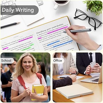 Notebook A5 Dotted Journal,Hardcover Leather Journal with 360 Pages 100gsm Thick Paper, Index Tabs,Thick Notebook for Women Men Writing Work School Office,14.5 x 21cm - Yellow