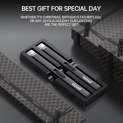 Miniatura 6 de Encendedor de velas encendedor eléctrico USB mejorado encendedor de arco eléctrico recargable con pantalla LED cuello flexible de 360 sin llama