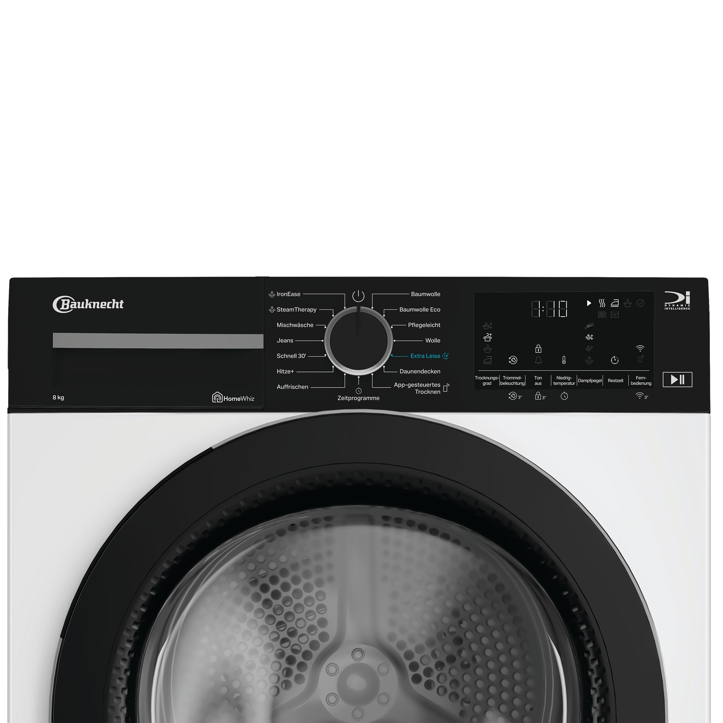 Bauknecht BD IS 8C WBS Wärmepumpentrockner, 8 kg, Energieklasse C, Precision Dry, IronEase, Silent Spin, Adaptive Dry, HomeWhiz App, Weiß