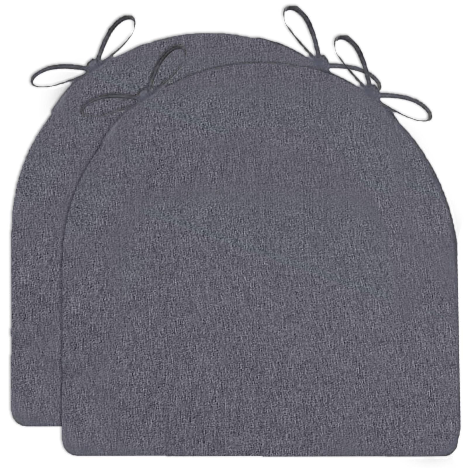 Cojines redondos antideslizantes juego de 2 o 4 piezas de 43x42x5 cm con lazos para sillas