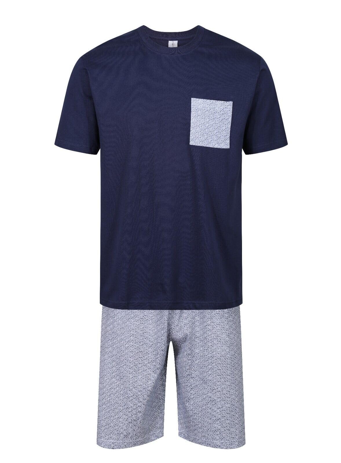 North East Men's Pp- Hexagon Navy Short Pyjamas Pj Set Premium Sleep Lounge Tartan Plaid Nightwear M-Xxl New (Pp Hex Navy Xxl)