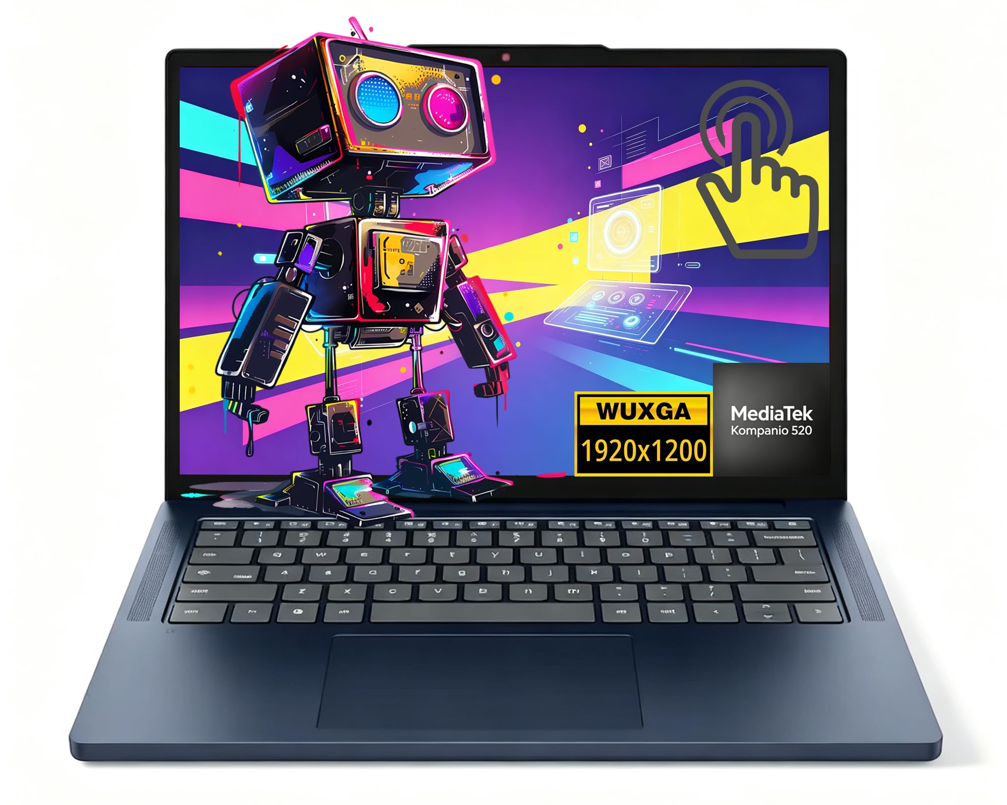 Customized Lenovo IdeaPad Slim 3 Chromebook, 14" 2K Touch Laptop 8-Core CPU
