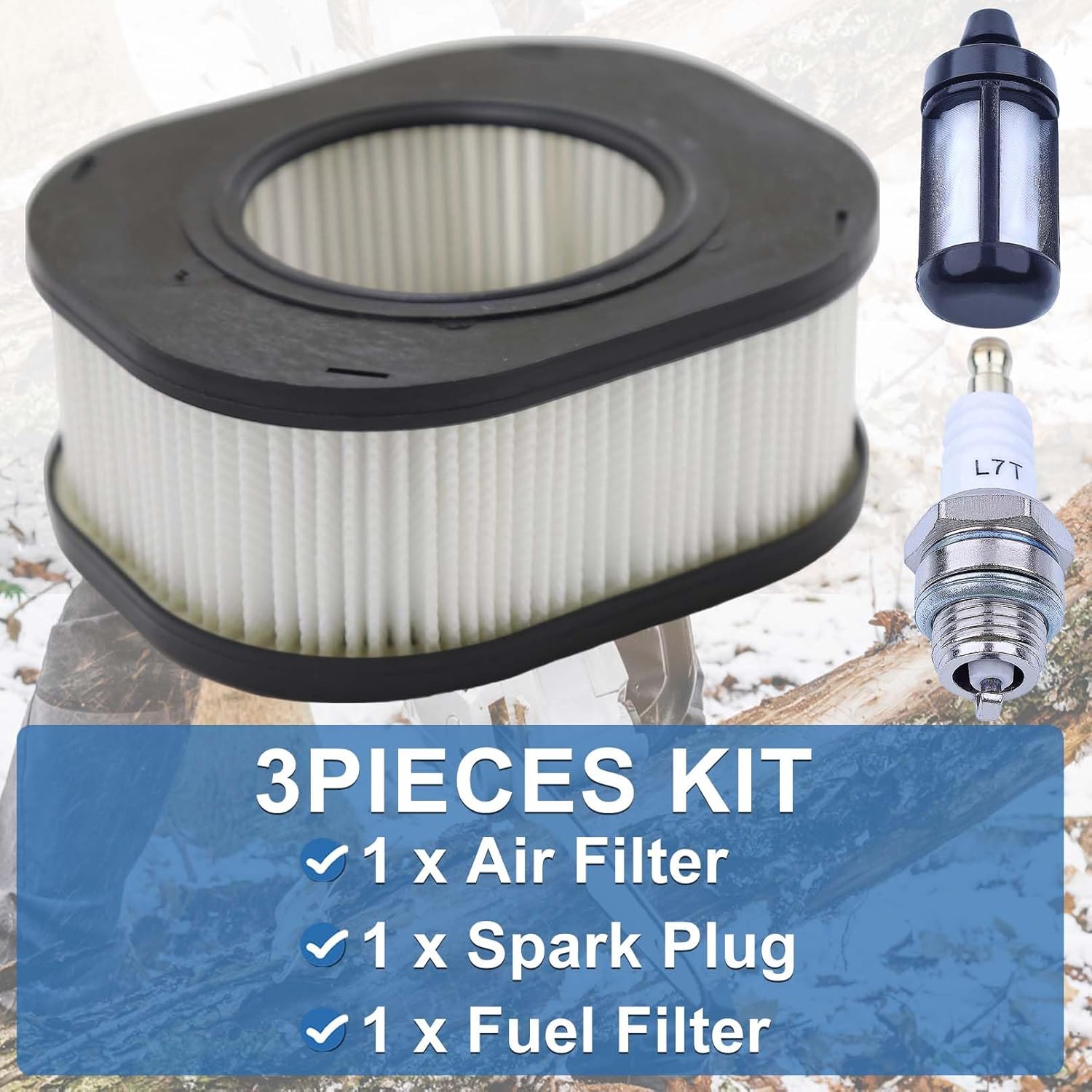 AUMEL Air Filter with Spark Plug, Fuel Filter Kit for Stihl HD2 MS 651, MS 661, MS 661C Chainsaws Replace 1144-140-4402