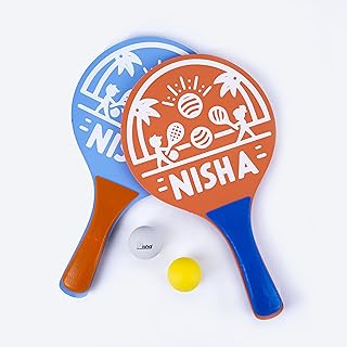 Nisha Lite Paddle Ball Set - Complete Set with 2 Balls and 2 Rackets | Interactive Indoor, Outdoor and Beach Game