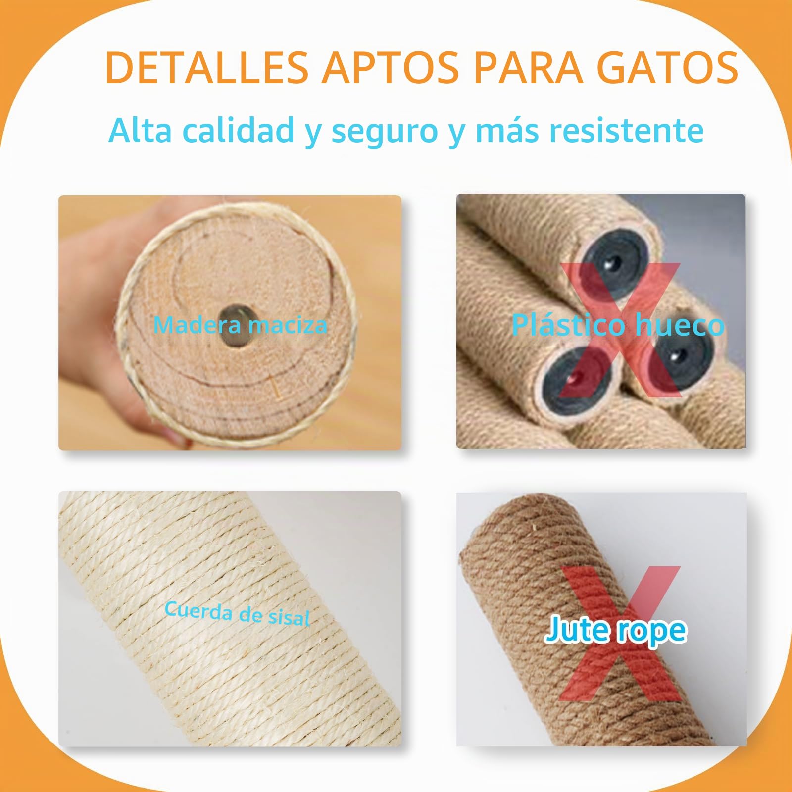 Estanterías para Gatos Montadas en la Pared - Set de 9 Piezas con Casa, Torre, Rascadores de Sisal, Madera de Pino Ancha para Gatos Grandes, 7 Alfombrillas de sisal, Plataforma para Gatos