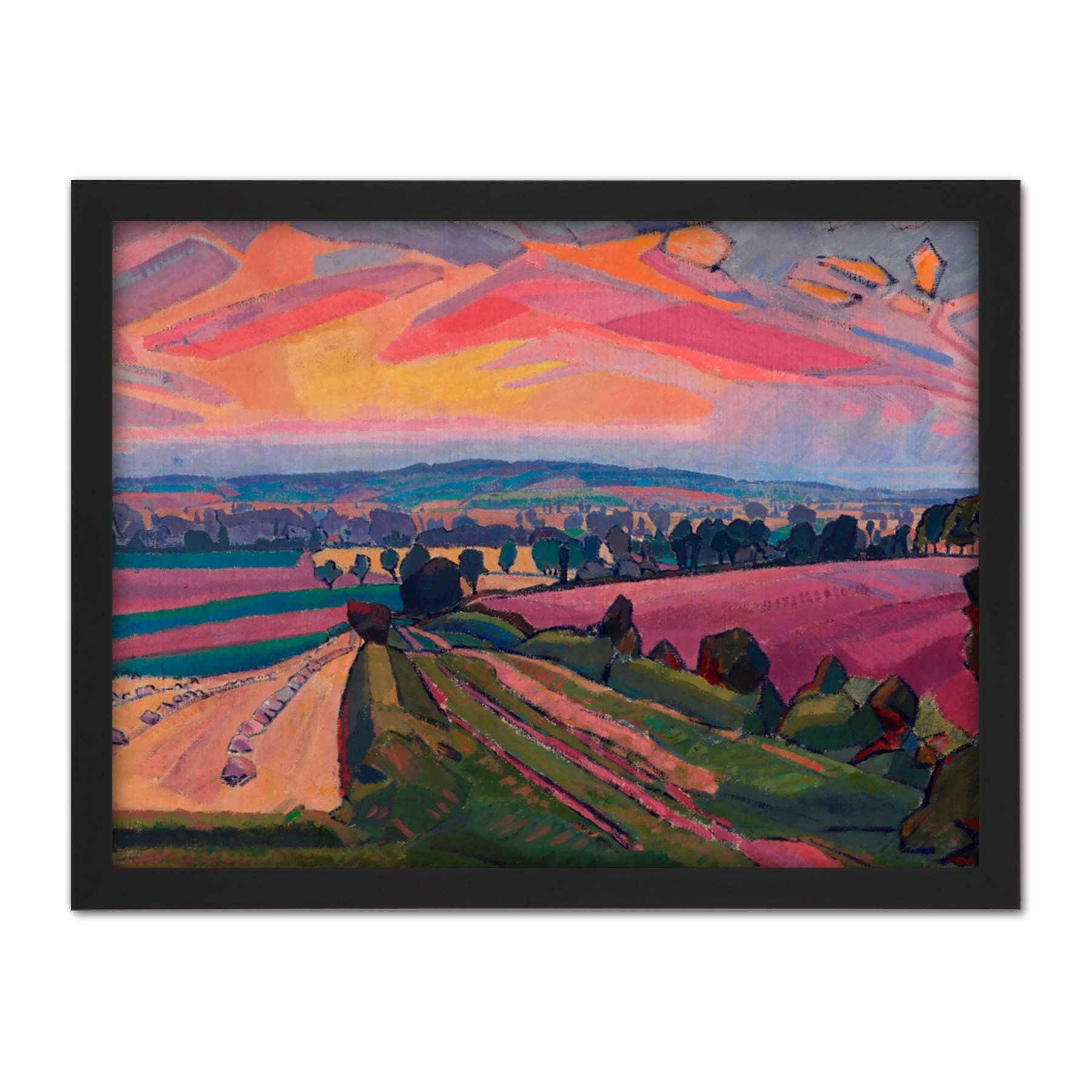 Wee Blue Coo Spencer Gore The Icknield Way Artwork Framed Wall Art Print 18X24 Inch