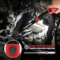 Vista 4 de Rechargeable Work Light 2500mAh Magnetic LED Work Light Flashlight Mechanic Light Tool for Men Him, Foldable Lamp with Hook for Car Repair Emergency