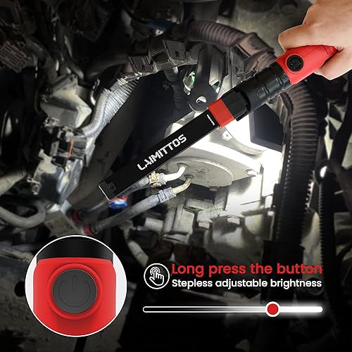Miniatura 4 de Luz de trabajo recargable de 2500 mAh magnética LED luz de trabajo linterna mecánica herramienta de luz para hombres él, lámpara plegable con gancho