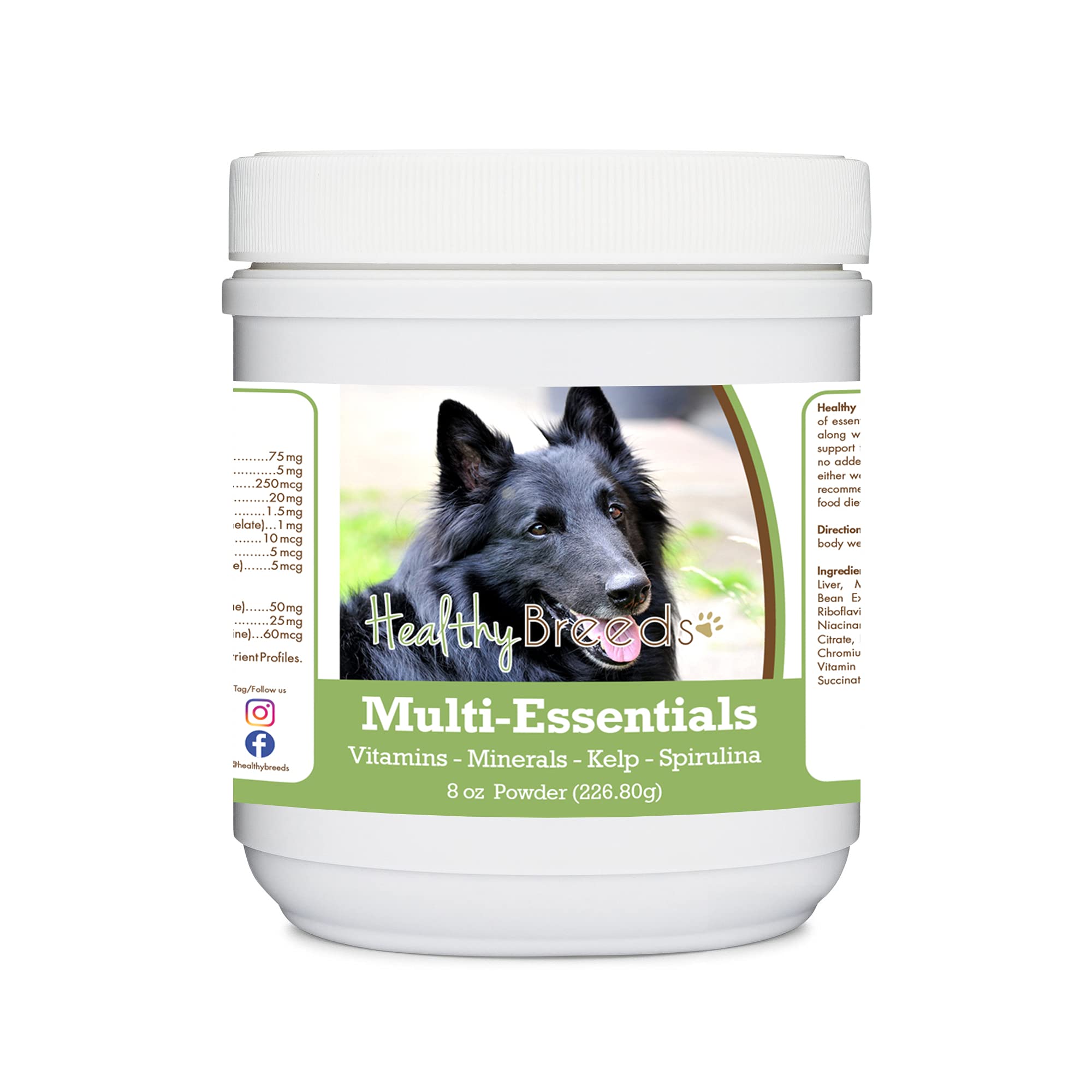 Healthy Breeds Belgian Sheepdog Multi-Essentials Powder for Dogs - an Ideal Supplement of Vitamins, Minerals &amp; Antioxidants for Your Dog - 8 oz