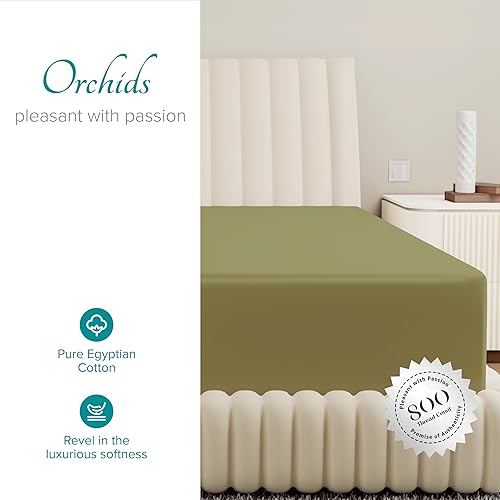 Miniatura 34 de Carressa Linen Sábana bajera ajustable 100% algodón tamaño King – Sábana bajera de 800 hilos King de algodón, lujosamente suave, refrescante