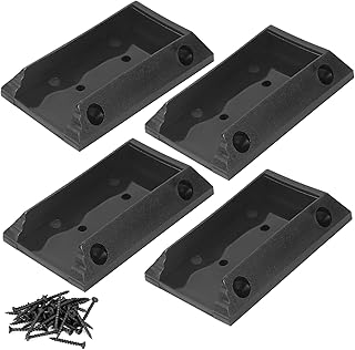 Eapele 4pcs Deck Railing Brackets Connectors for 2x4 Railing Wood Post with 24pcs Wood Screws