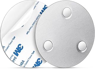 Wukong 2 soportes magnéticos para detectores de humo, diámetro de 70 mm, para mini detectores de fuego, almohadillas adhesivas 3M con soporte magnético, sin taladrar ni tornillos, para todo tipo de