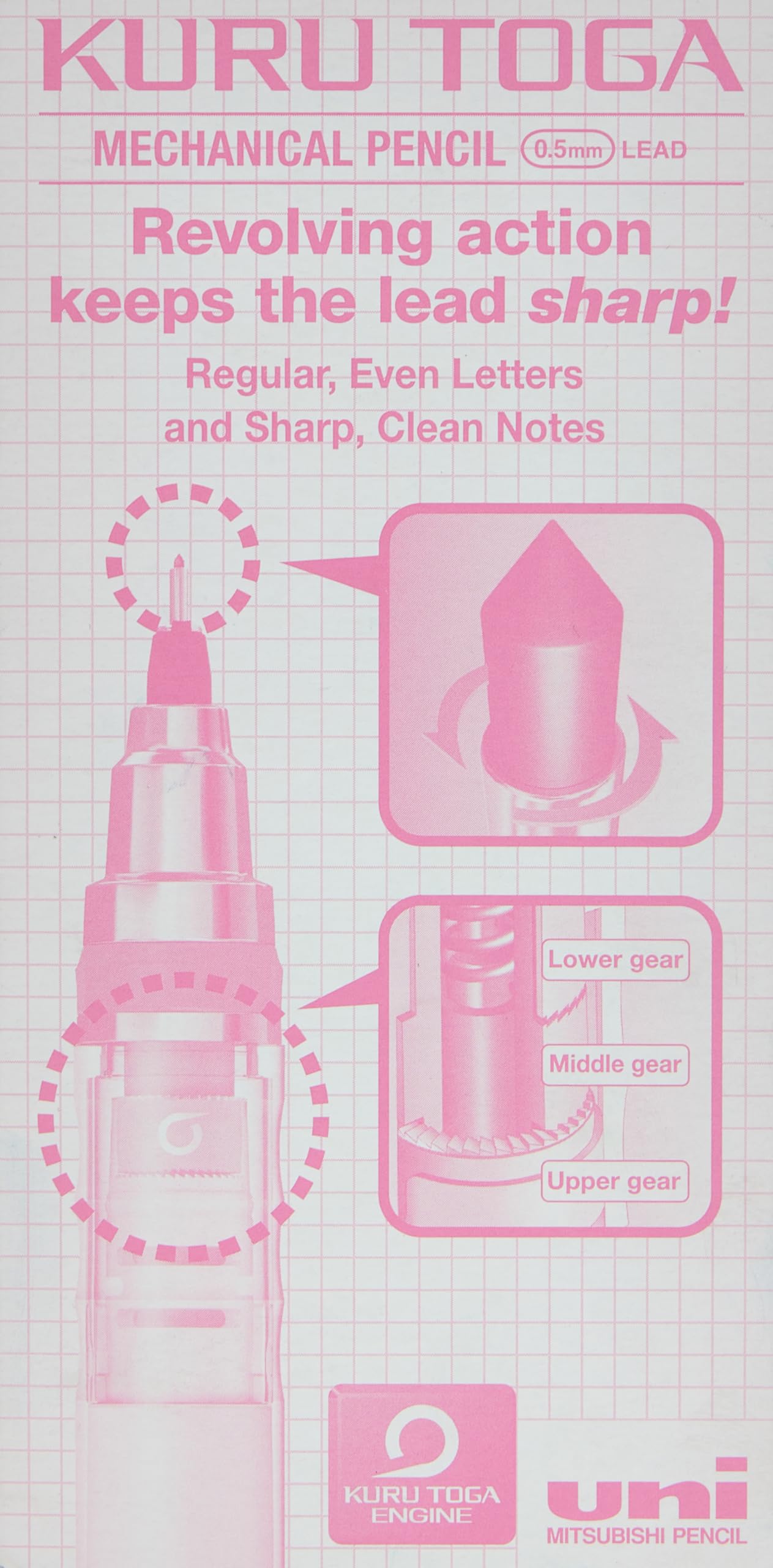 uni-ballKuru Toga M5-450T Mechanical Pencil - Pink, Pack of 12