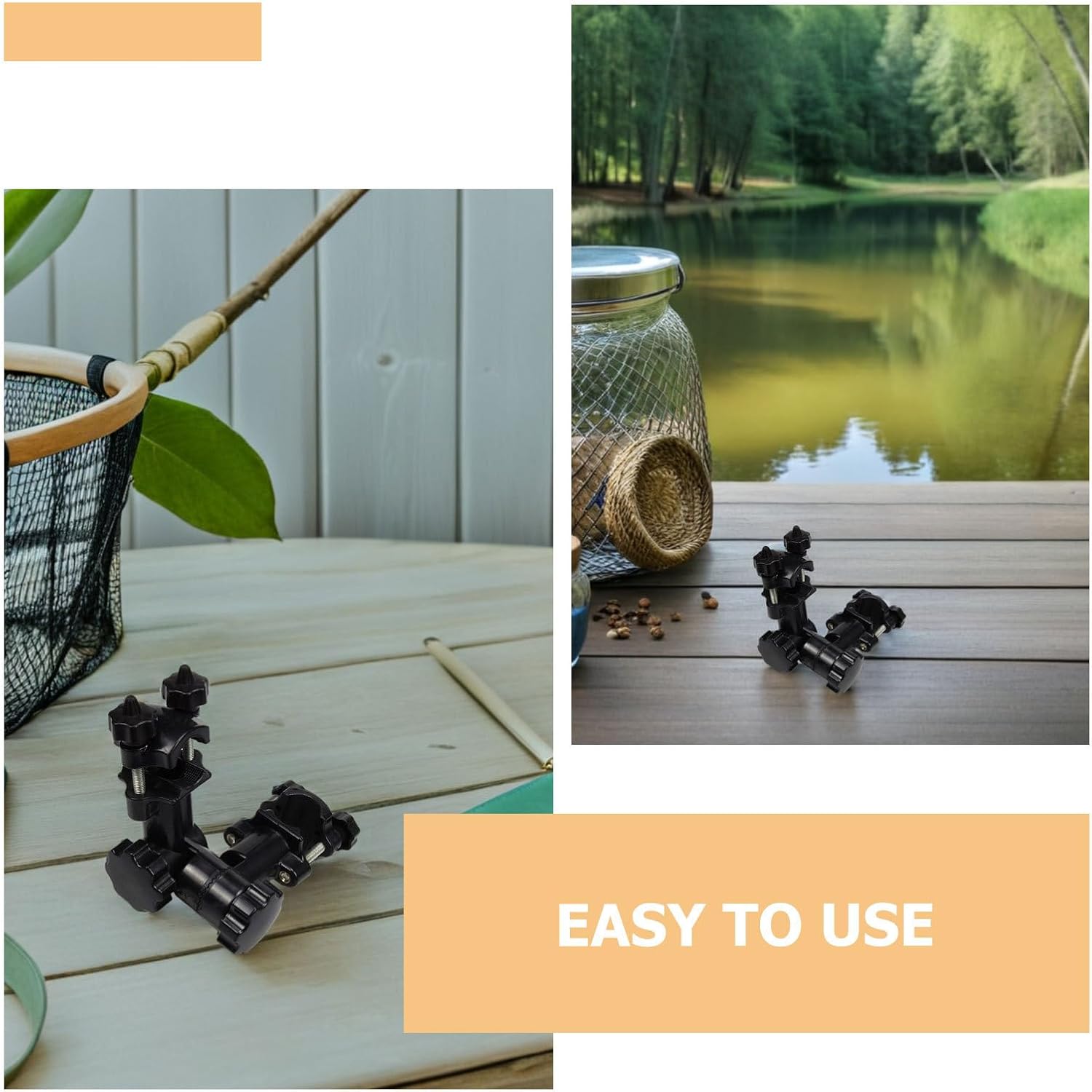 Generic Umbrella Install Bracket 2pcs Multifunctional Holder Fishing with Nylon Clamp Lightweight and Portable Umbrella Chair Attachment Easy to Secure for Fishing Chair for Riverside