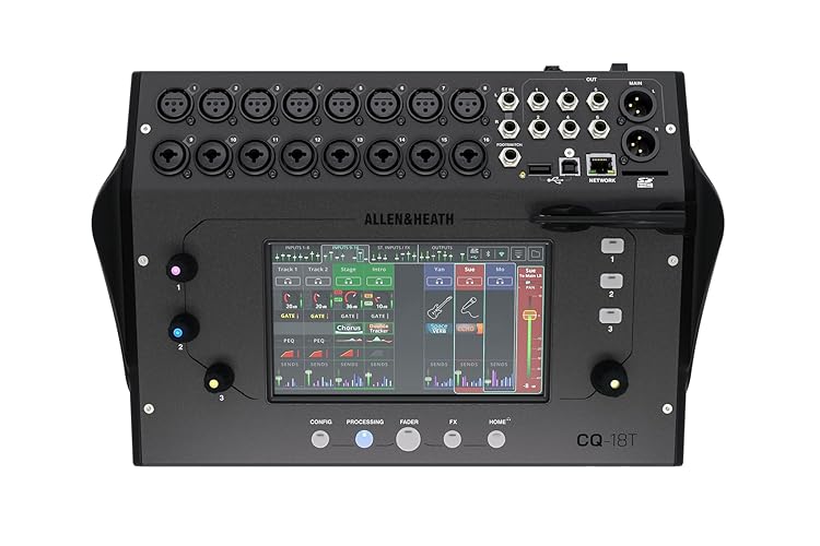 Allen & Heath CQ-18T Digital Mixer with 7" Touchscreen WiFi and Bluetooth Connectivity