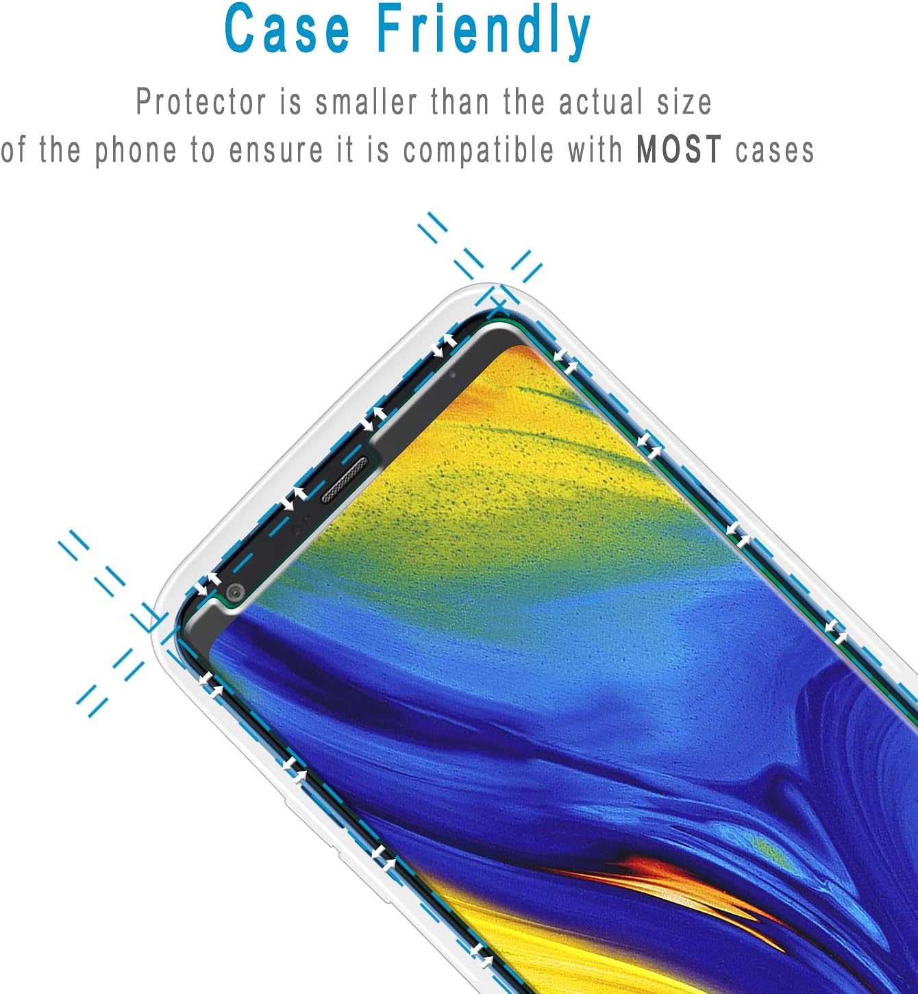 HPTech 2-Pack Tempered Glass For LG Stylo 4, LG Stylus 4 Screen Protector, Easy to Install, Bubble Free, 9H Hardness