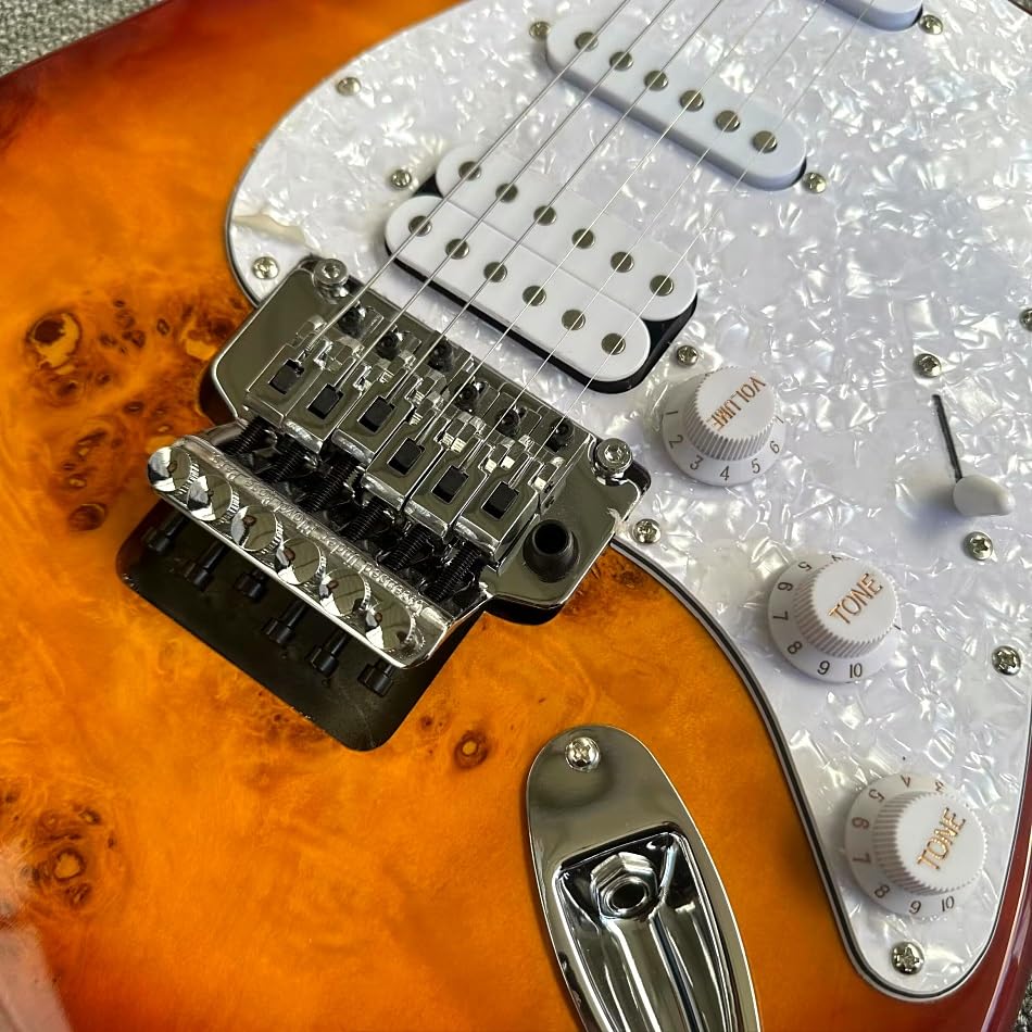 Chitarra elettrica Tremolo cromata con corpo personalizzato - Guitarra Electrica professionale e personalizzata