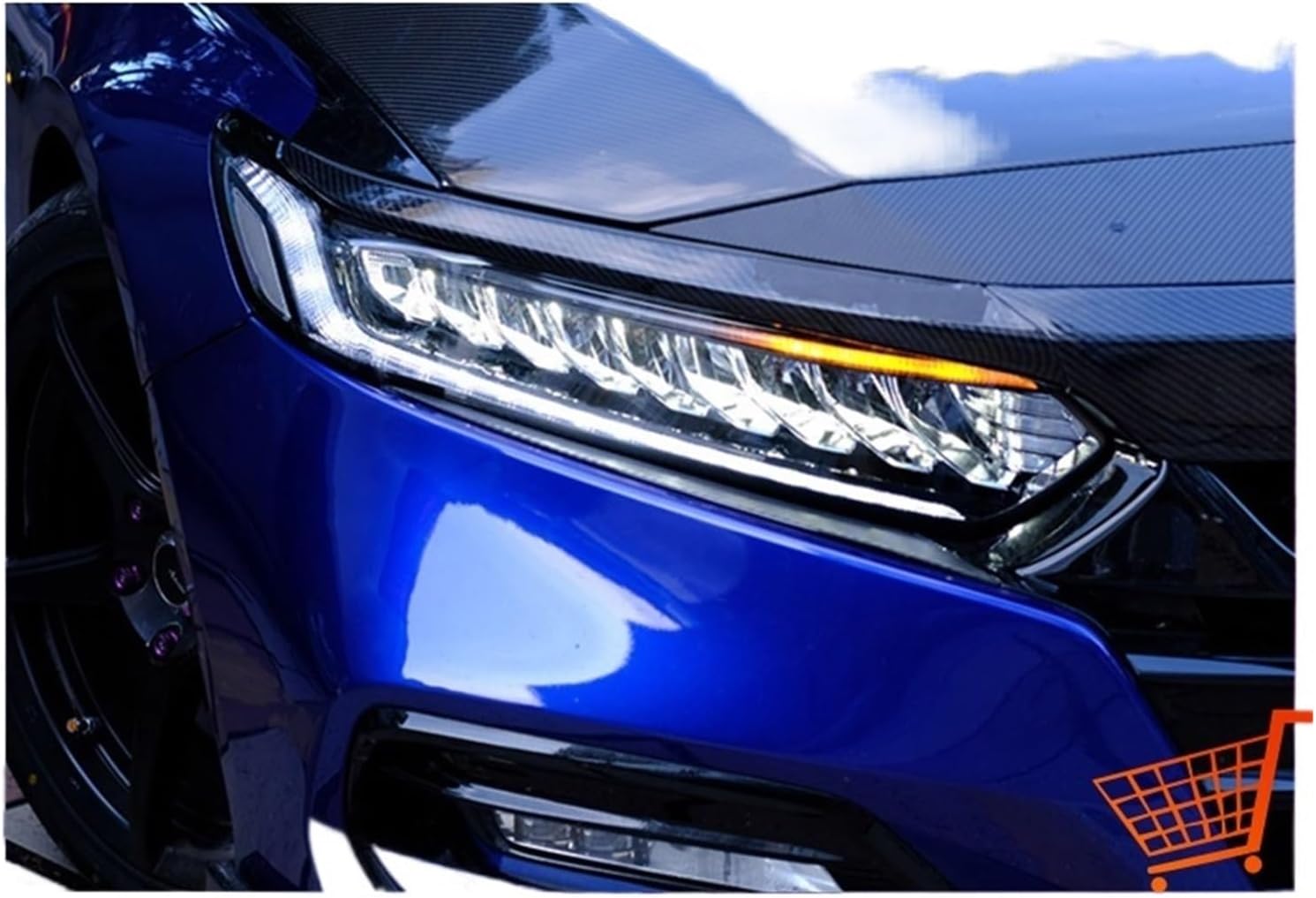Automobile Head Lamp Compatible with Accord G10 2018-2023 Year Headlights Accessories Modified with LED DRL Lens Xenon Light