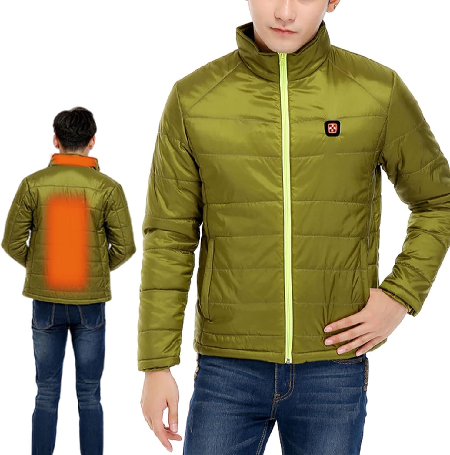 Charging Heated Jacket, USB Electric Body Warmer Clothes Rechargeable Heating Down Coat