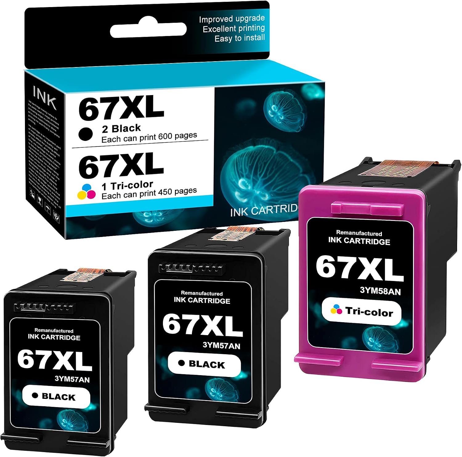 67XL Compatible 3YM57AN 3YM58AN Ink 