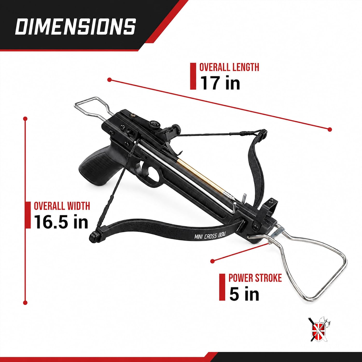 Armory Replicas™ Mini Self-Cocking Crossbow Collection – Aluminum & Fiberglass Compact Archery Crossbows, 50lb to 80lb Draw Weight Models with Safety System & Starter Bolt Sets