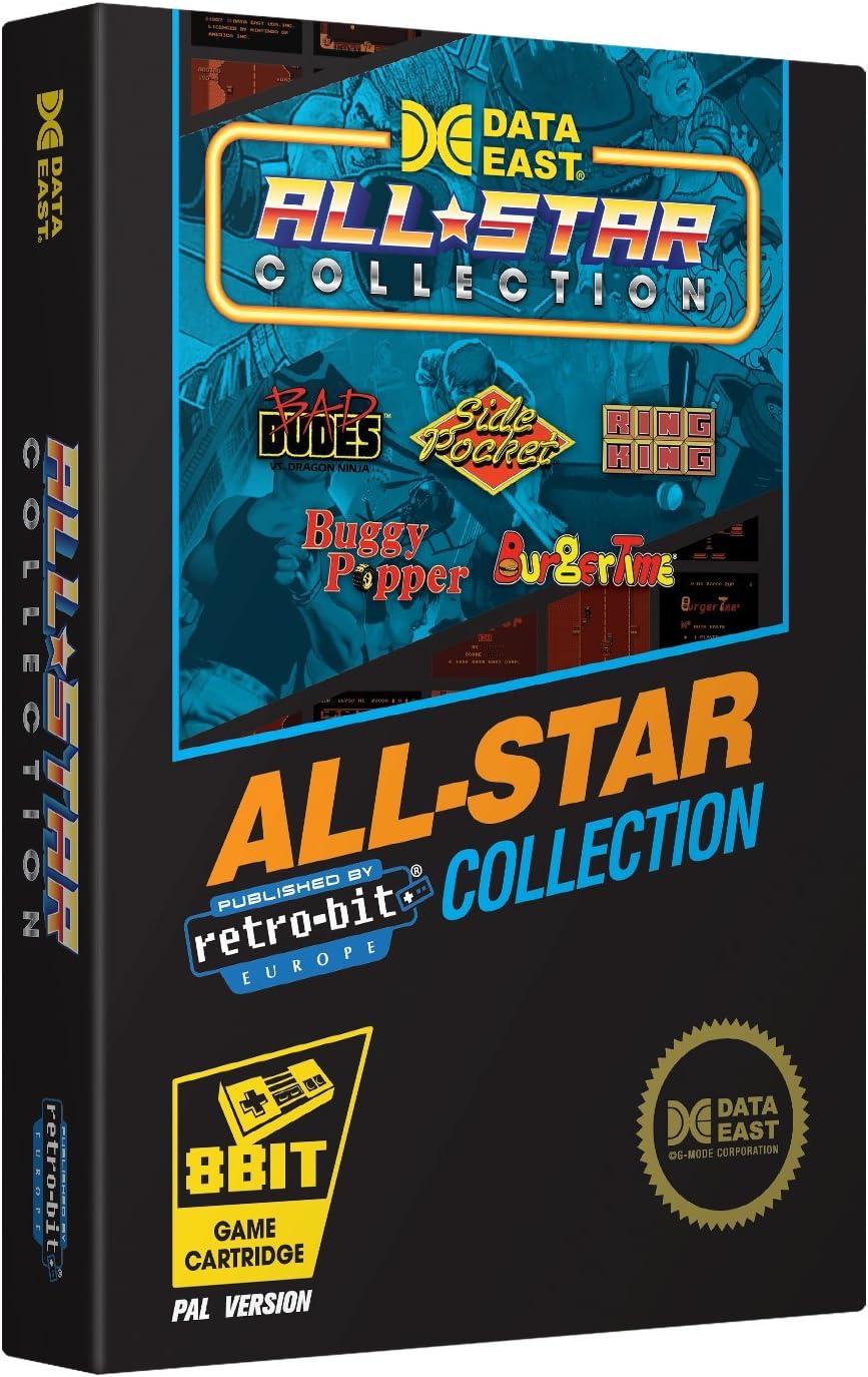 Retro-Bit Europe Data East All Star Collection PAL Version NES Cartridge for NES (Electronic Games)