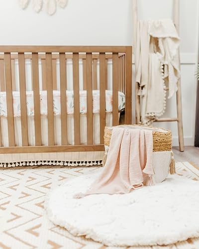 Miniatura 3 de Crane Baby Dusty Rose Luxe - Manta de algodón suave para guardería y cochecito de bebé, algodón y cachemira, 36 x 36 pulgadas