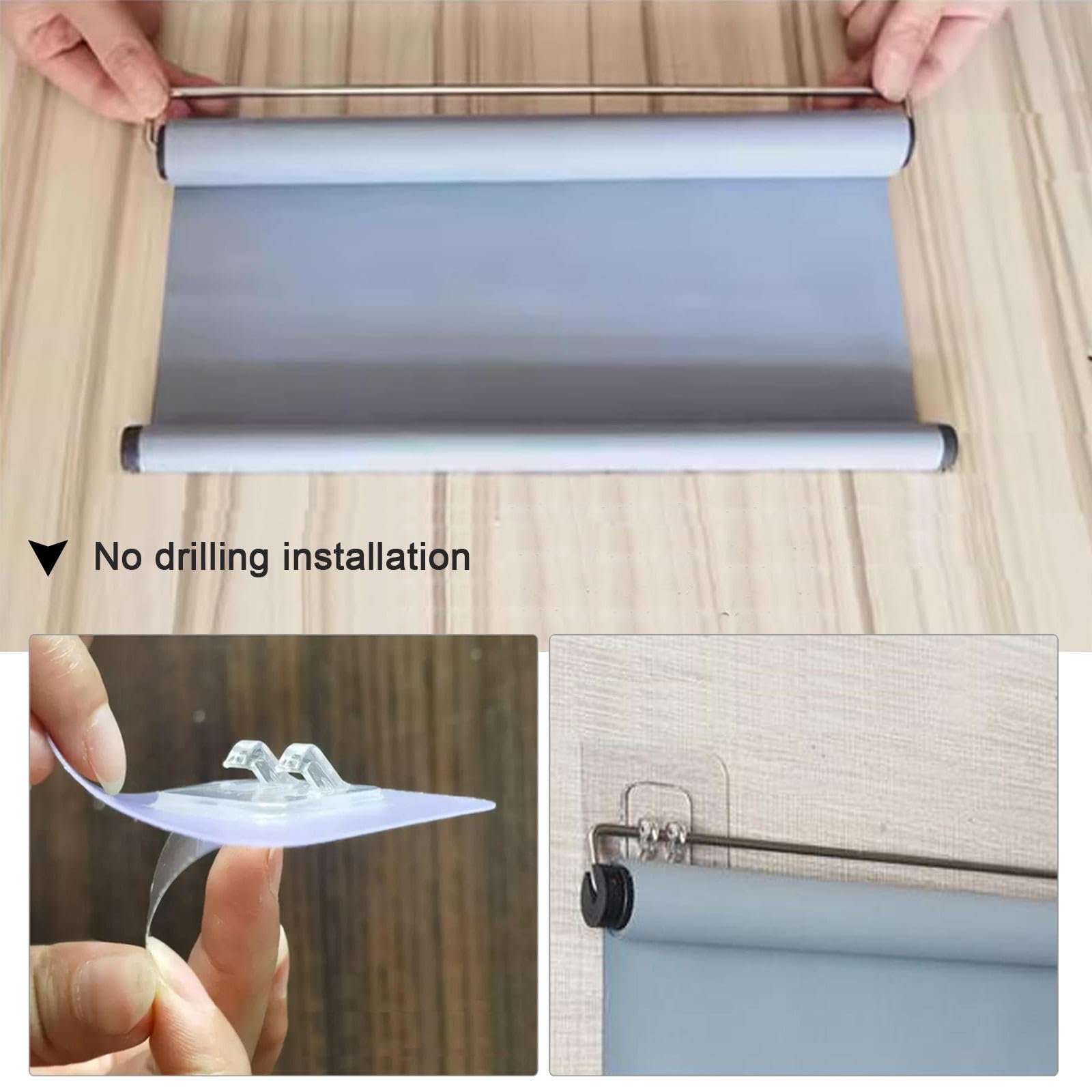 Tende a Rullo Oscuranti a Retrattile,Tenda Avvolgibile a Molla per Finestre,Tende Oscuranti per Ambienti,Tessuto Di Protezione Uv,32-150cm Di Larghezza,Per Casa E Ufficio,White-75x200cm(29.5x78.7in)