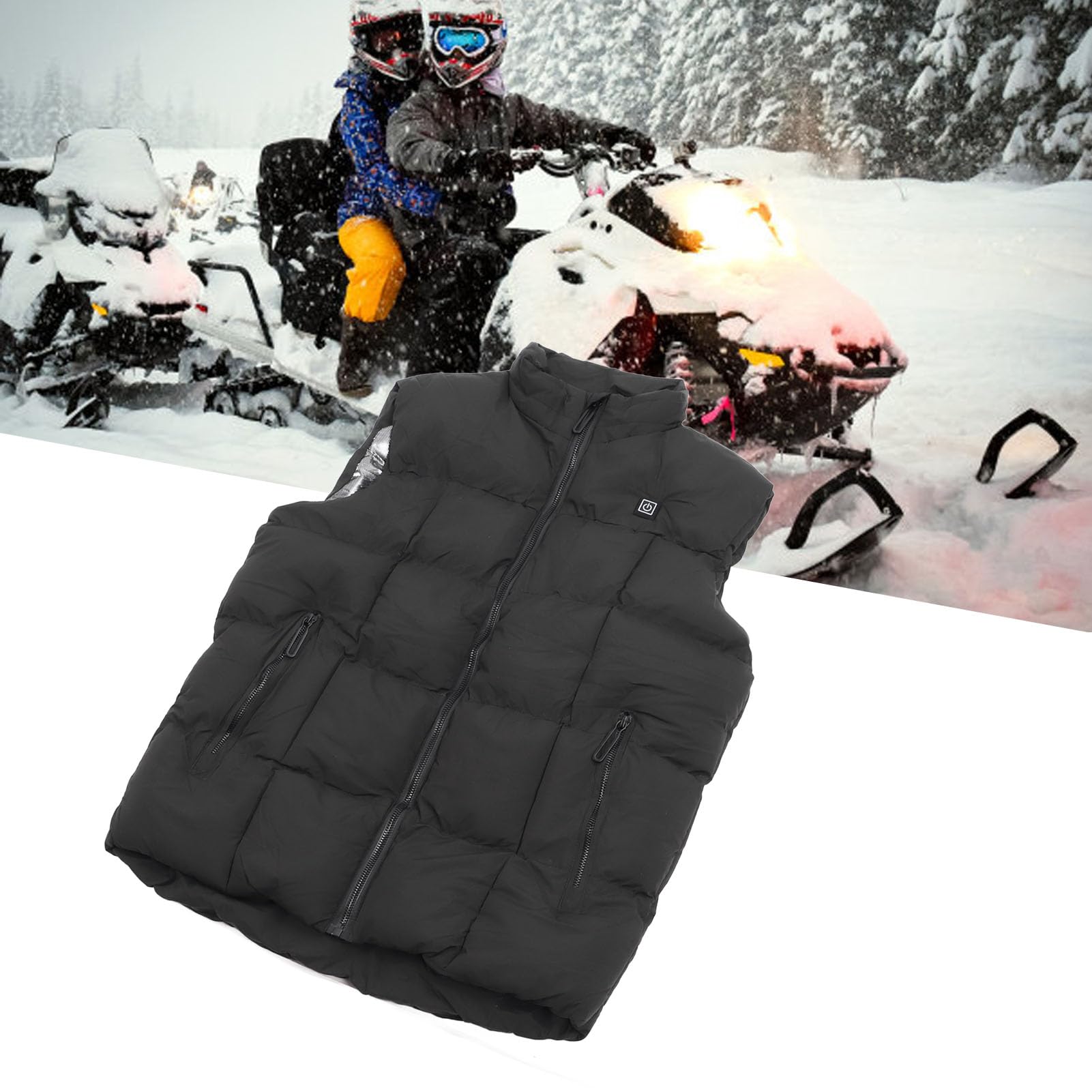 Gilet riscaldato da uomo da donna con ricarica USB Riscaldamento leggero a 9 zone a controllo singolo invernale all'aperto poliestere
