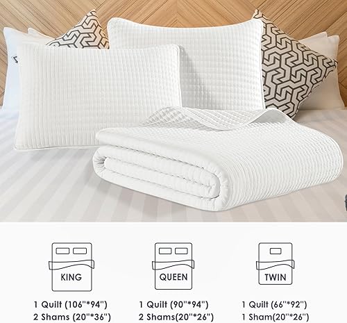 Miniatura 7 de WRENSONGE - Juego de edredón de 3 piezas, suave y ligero, con 2 fundas de almohada, para todas las estaciones y el verano y adecuado para cama y