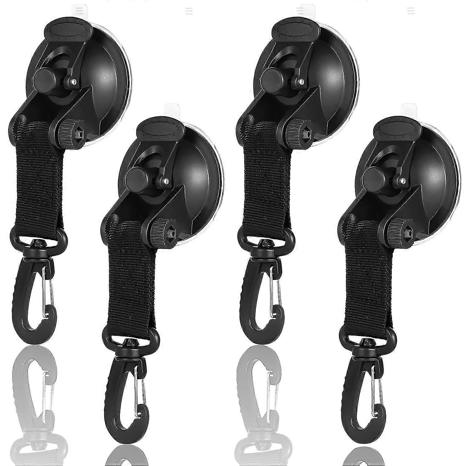 JOYHAPPST Suction Cup Anchor 4 Pieces Anchor Suction Cups Heavy Duty Suction Cup Anchor with Tie Down Hook Attachment Suction Cup Awning for Car Side Tents Camp