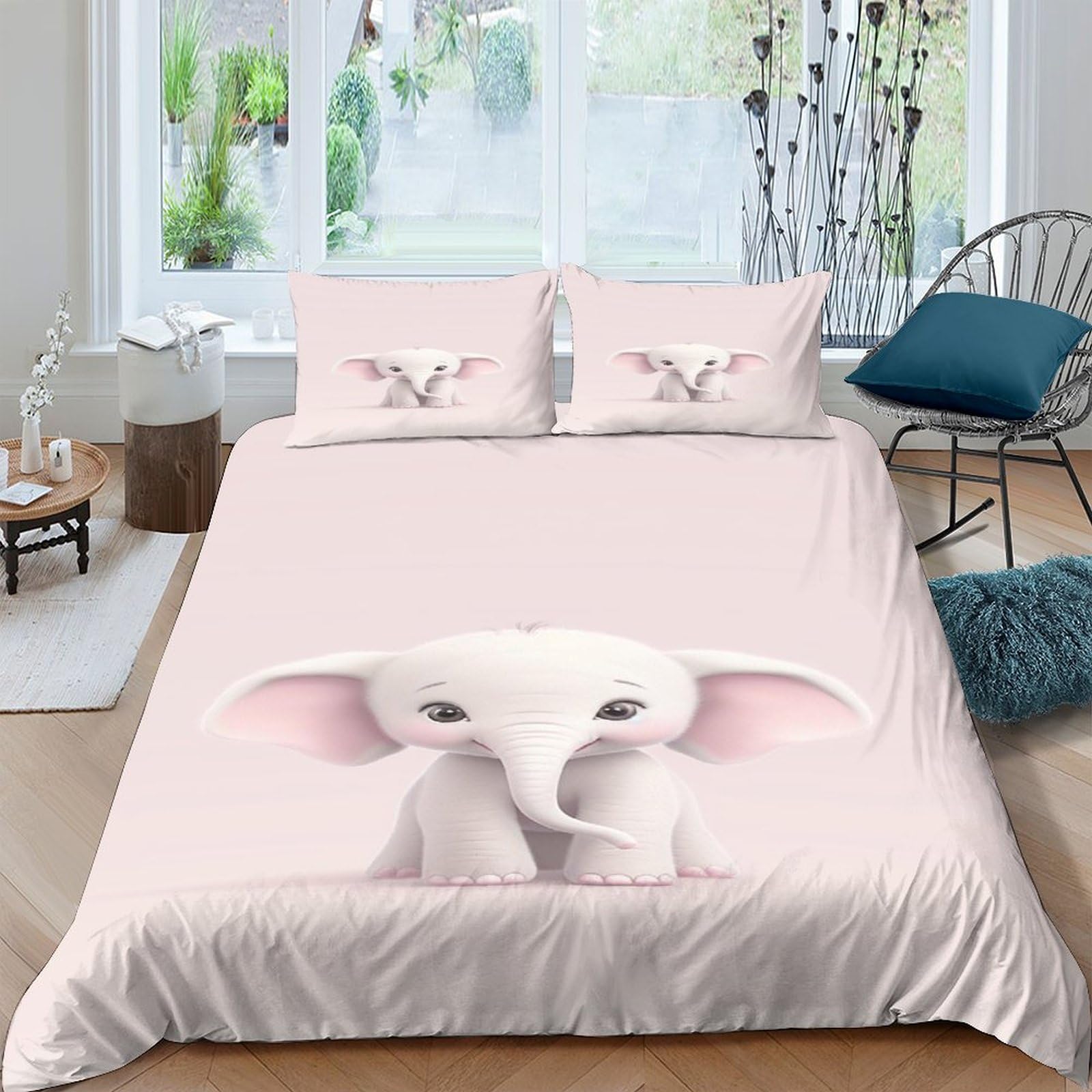 Parure de lit 3 pièces avec housse de couette 220x240 et taies d'oreiller