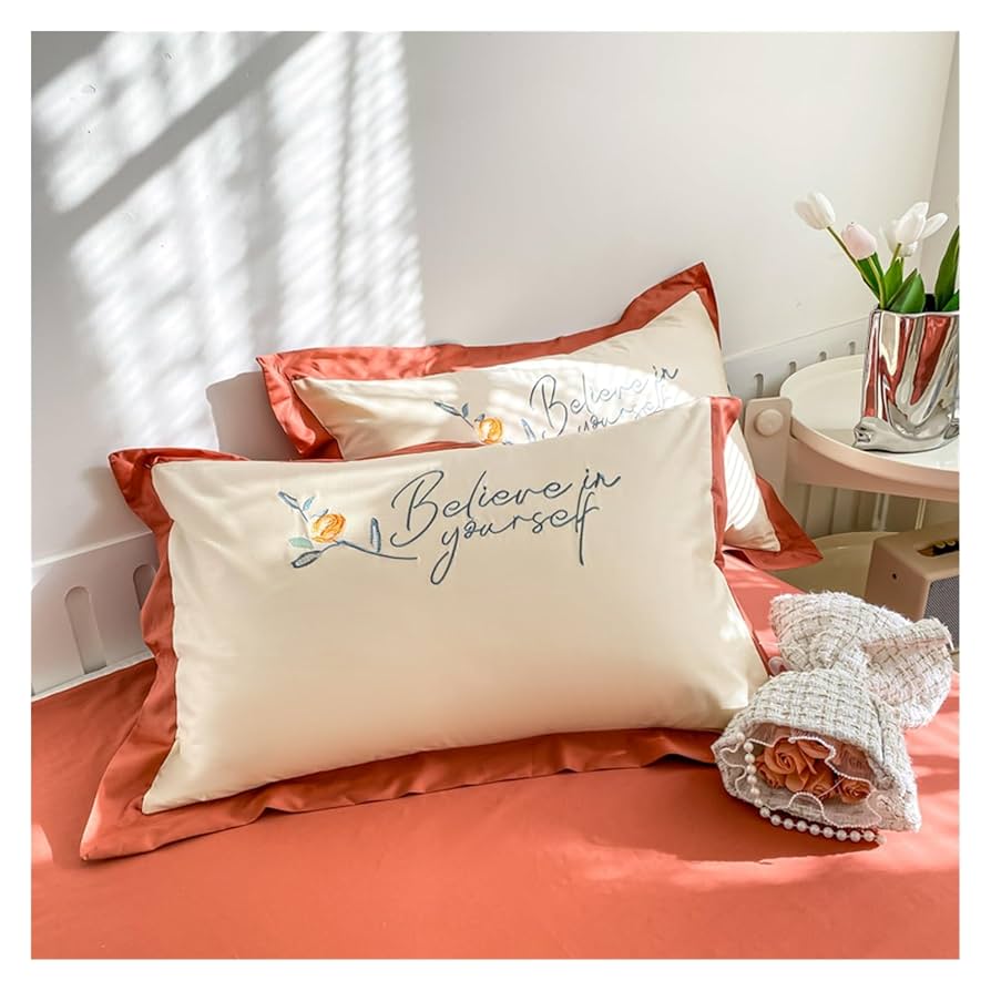 Amazon｜コットン刺繍花柄 4 枚セット (ジッパー開閉とコーナー