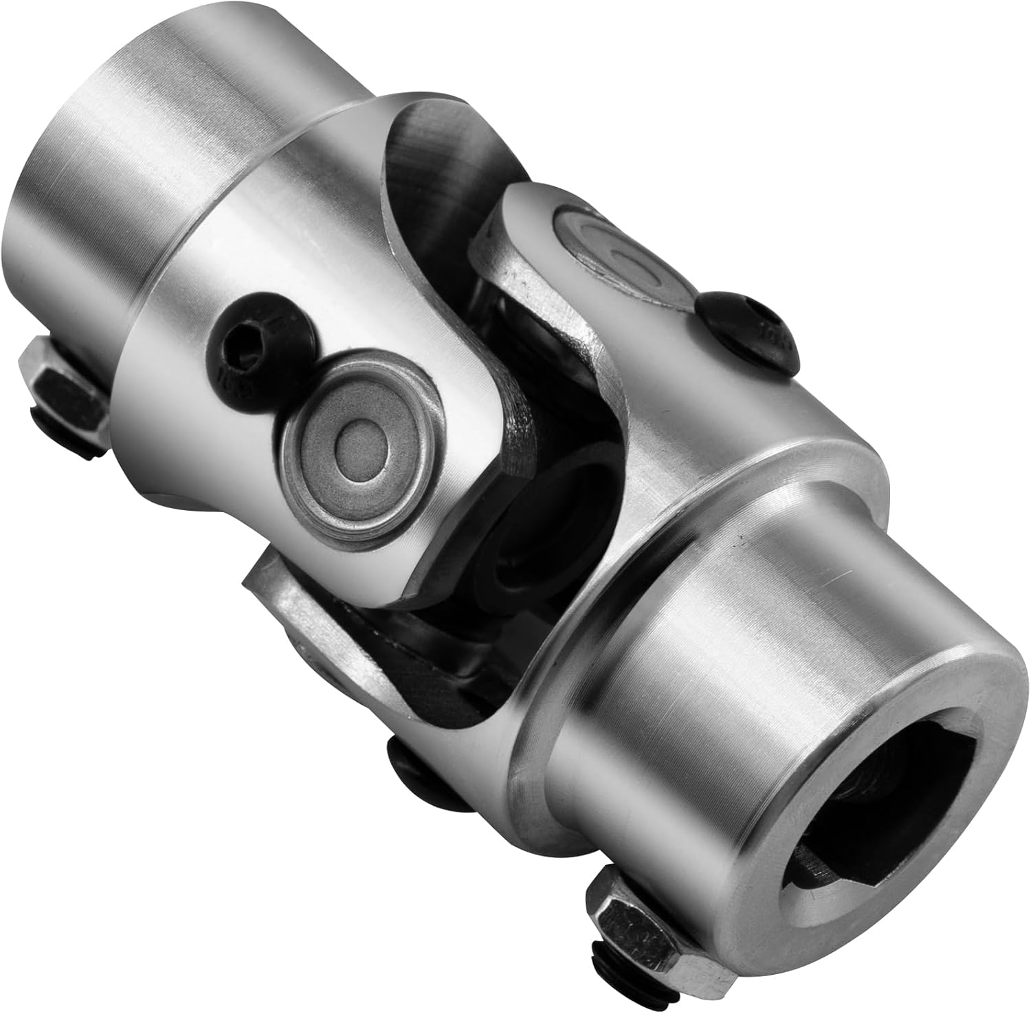 5/8" -36 Spline X 3/4" DD Chrome Steering Universal Joint Single U Joint Shaft,Total Length: 83mm (3-1/4")