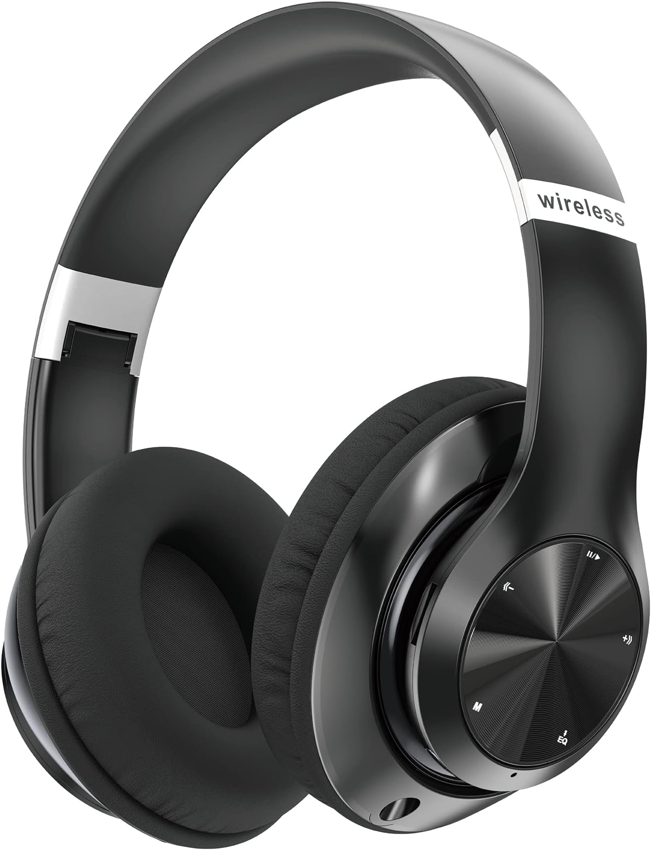 Headphones Wireless Bluetooth with Mic, Wireless Headphones Over Ear with Hi-Fi Audio Deep Bass,3.5MM Cable,Soft-Earpads (NO ANC)