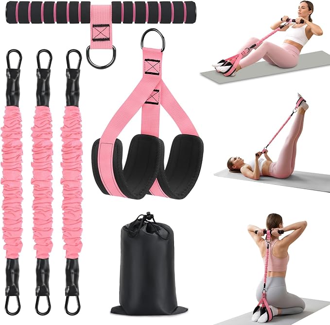 HuiJuKeJi Pedal Resistance Band with Adjustable Resistance