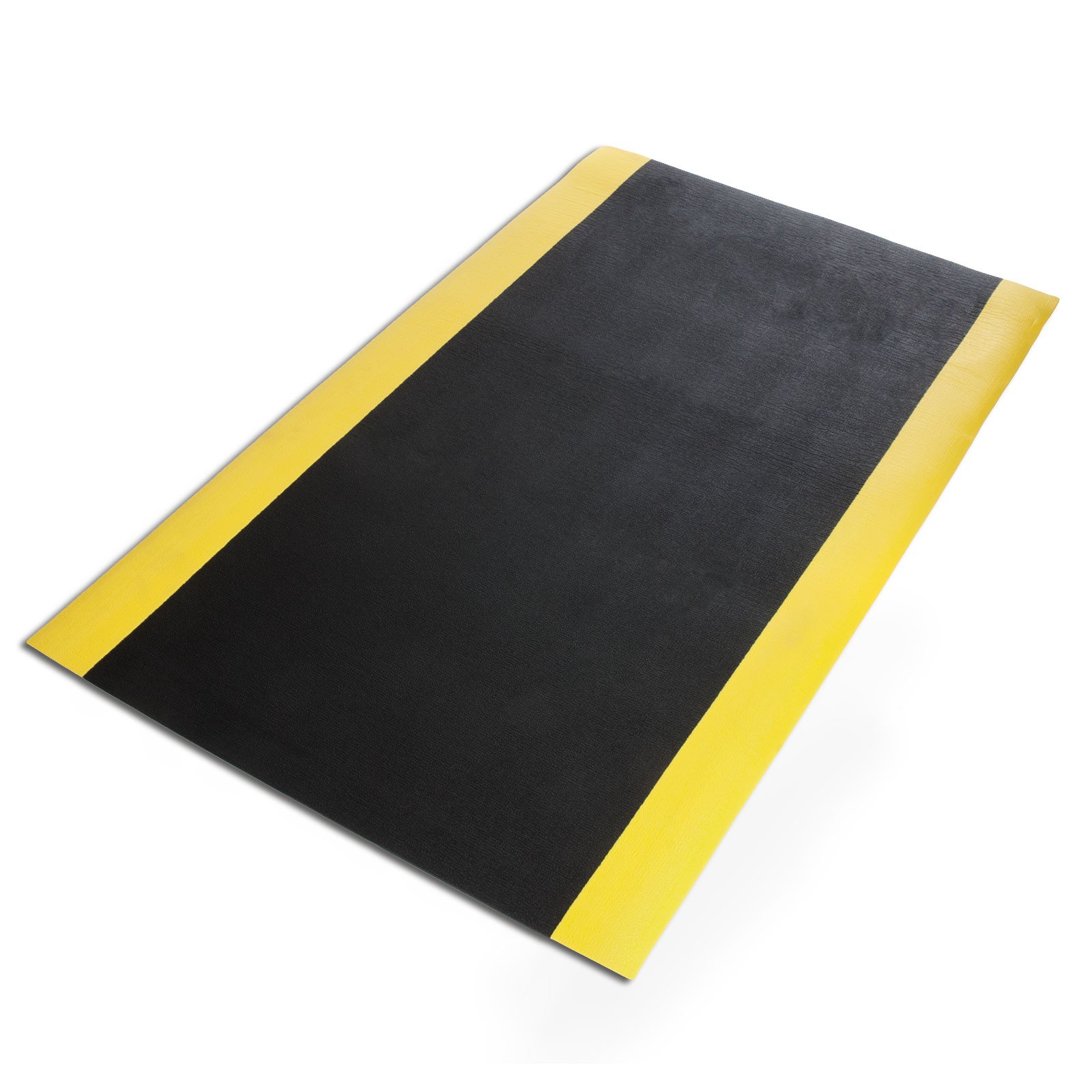 Tappeto Gomma Antiscivolo al Metro -Tappeto Antifatica Ergonomico, Antistatico, Isolante per Postazione Lavoro Industriale, Officina | Superficie Granulata, 3 Colori - 60x1830 cm - giallo/nero