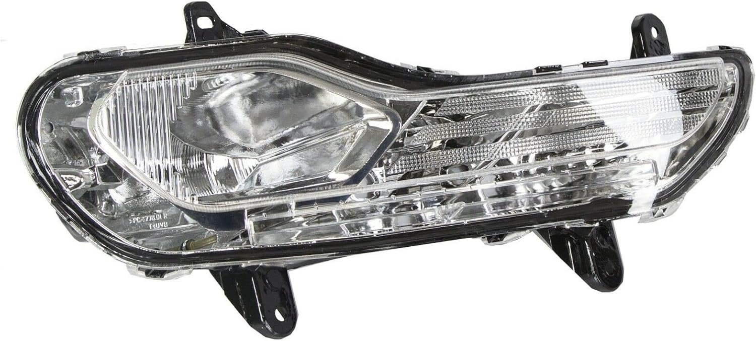 LOYALHEARTDY For 2013 2014 2015 2016Ford Escape Fog Light Assembly, Passenger Side Bumper Fog Light Lamp Right Clear Lens Bumper Fog Light Lamp