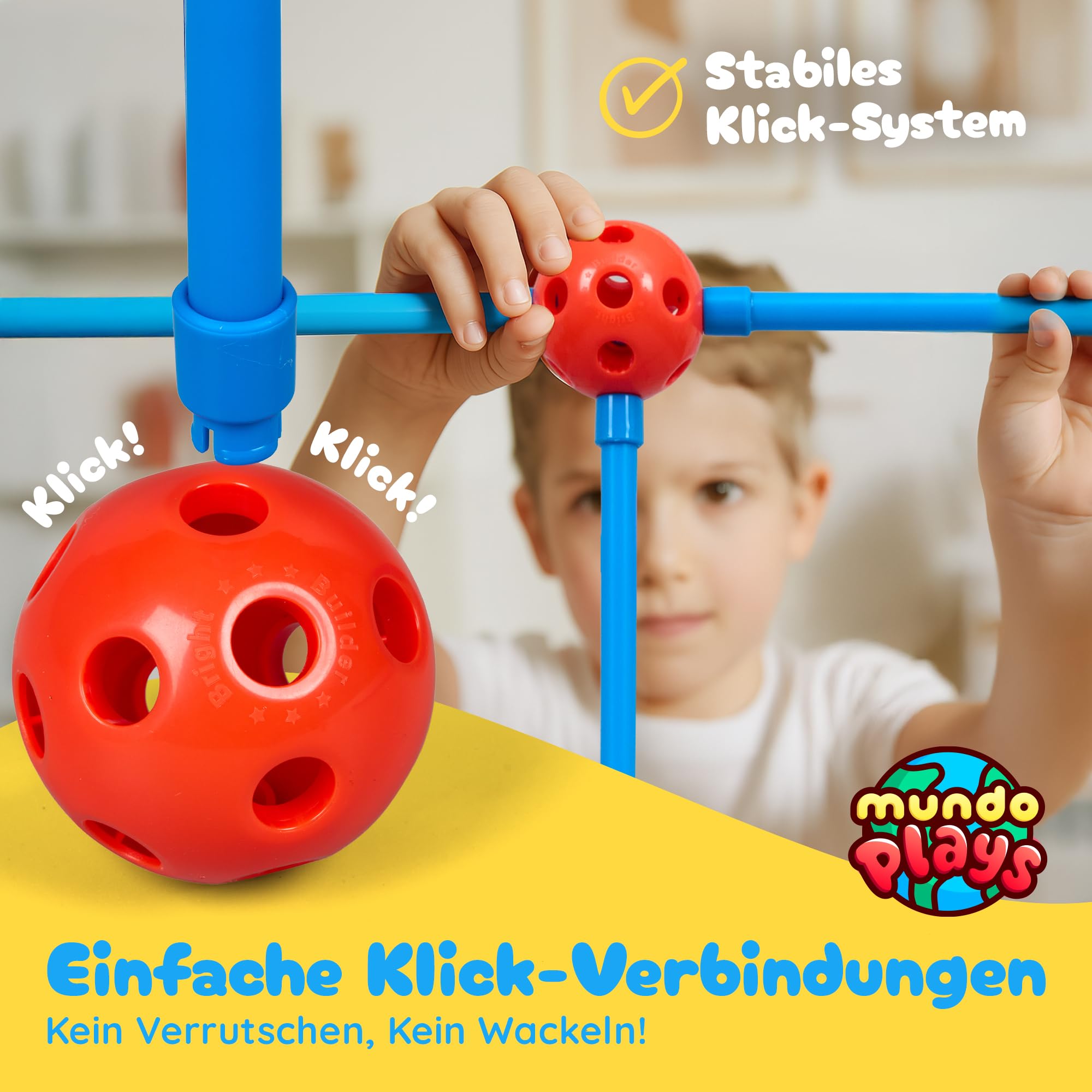 Konstruktionsspielzeug/Bauspielzeug für Outdoor und Indoor [Sicher und Stabil] 100 Teile Gartenspielzeug Kinderzelt Indoor Höhle Bauen Kinder kreativ Set für Kinder Kreatives Bauspielzeug