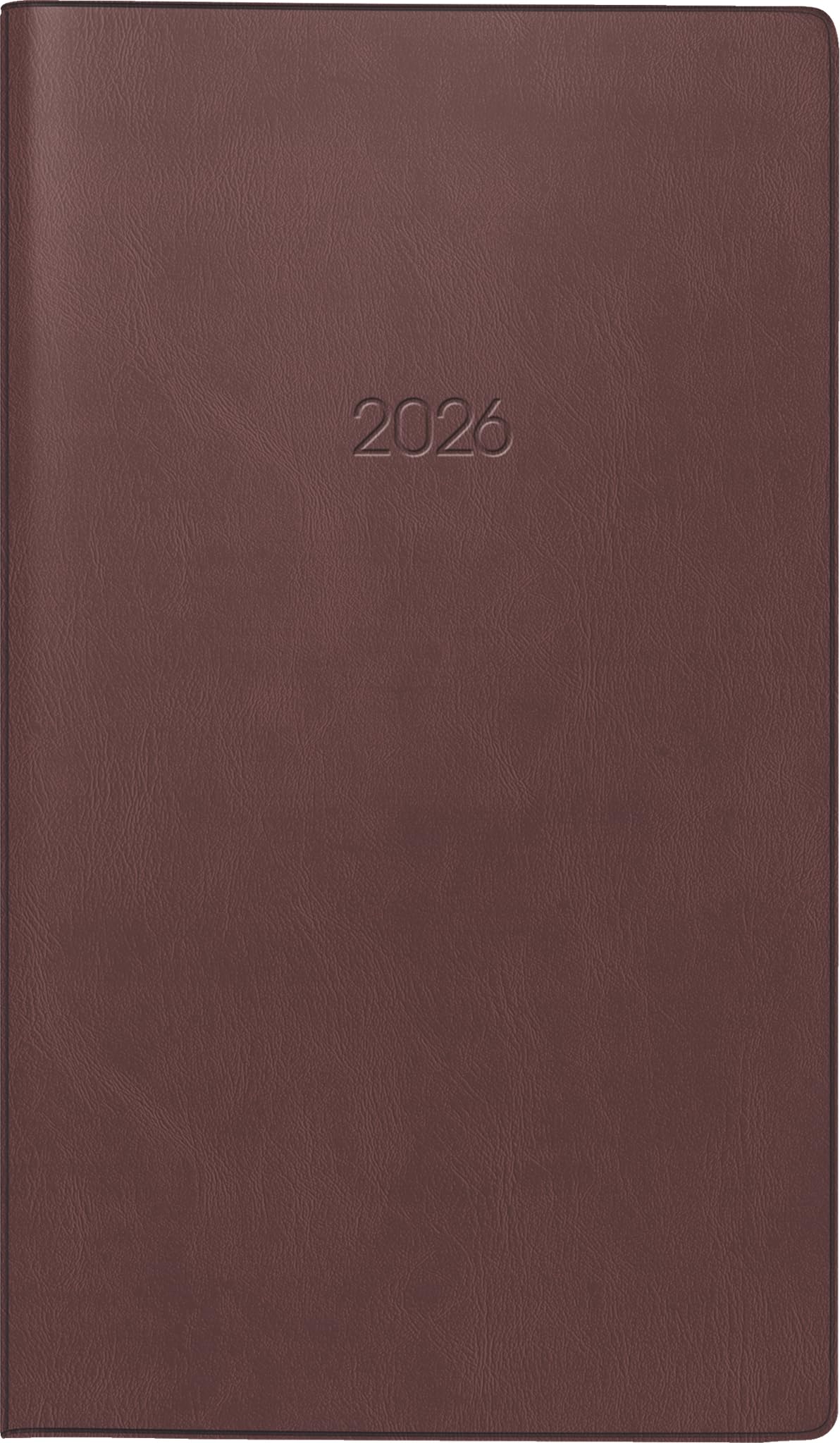 BRUNNEN Pocket Diary Model 750 2026 | A6, Faux Leather, Bordeaux