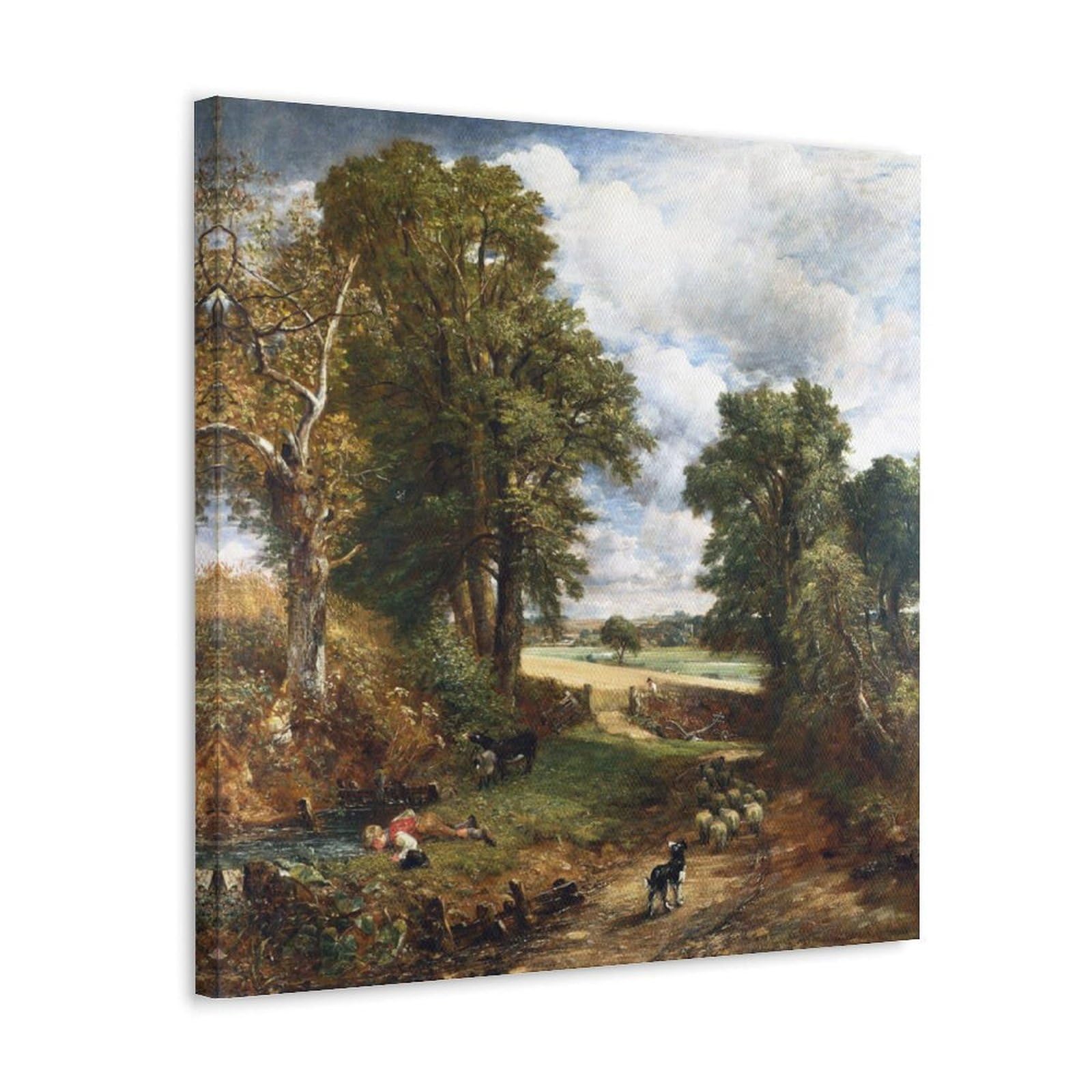 Decter Frame-Style John Constable Painters' Works「The Cornfield」Printed Canvas Poster Canvas Art And Wall Art Picture Print Modern Family Bedroom Decors 16X16inch(40X40cm)