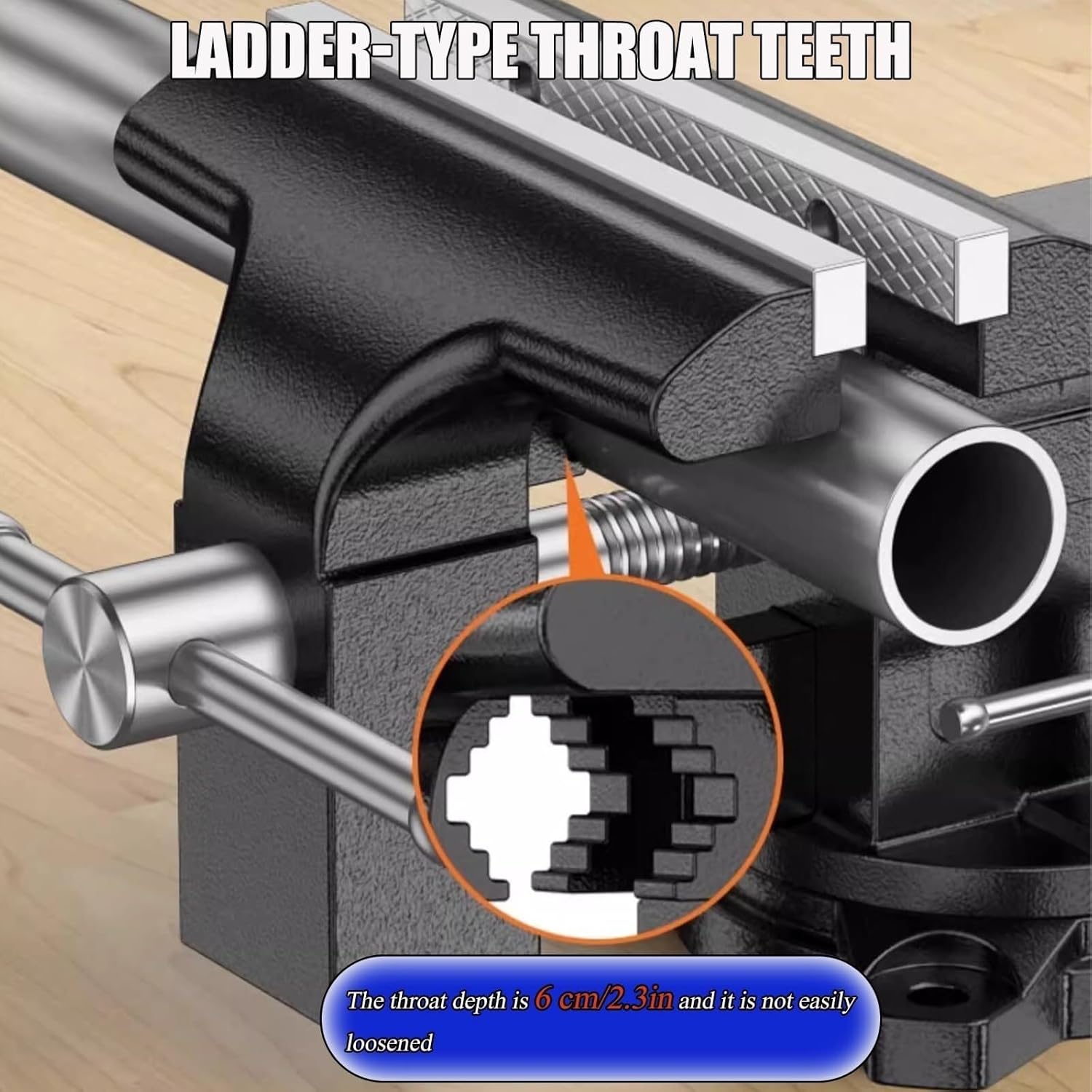 2 in 1 bench vise heavy duty cast steel forged suitable for woodworking and metalworking and